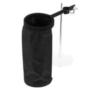 Bolsa para Guardar Baquetas Profesional Abrazadera de Metal | Oxford Negro Reforzado, Protege Humedad, para Percusionistas y Bateristas en Soporte de Batería