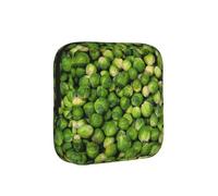 Bolsa para Guardar compresas sanitarias con Estampado de Coles de Bruselas Verdes, Estuche con Cremallera para Guardar compresas, Monedero