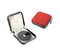 Bolsa para Guardar DVD Bolsa de Transporte portátil for Discos CD, VCD y DVD, Funda Almacenamiento for Doble Cara, Organizador Billetera for álbum(Red 40 Capacity)