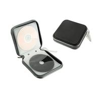 Bolsa para Guardar DVD Bolsa de Transporte portátil for Discos CD, VCD y DVD, Funda Almacenamiento for Doble Cara, Organizador Billetera for álbum(Black 40 Capacity)