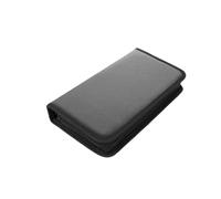 Bolsa para Guardar DVD Bolsa de Transporte portátil for Discos CD, VCD y DVD, Funda Almacenamiento for Doble Cara, Organizador Billetera for álbum(80 Capacity Black)