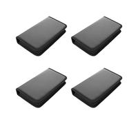 Bolsa para Guardar DVD Funda de Transporte for Discos CD/DVD, Bolso Mano for 80 Piezas, Funda Almacenamiento for álbumes Gran Capacidad, Bolsa for CD, VCD, DVD, Billetera, Estuche for(Black 4 PCS)