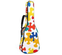 Bolsa para guitarra acústica, acolchado de 1 cm de grosor, impermeable, de tela Oxford, mochila para guitarra eléctrica de 40 a 42 pulgadas, bajo eléctrico, guitarras clásicas, rompecabezas coloridos