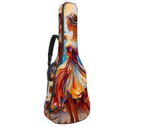 Bolsa para guitarra acústica con dos bolsillos, funda para guitarra artística colorida Dancing Girl 31, resistente al agua, doble correa ajustable para el hombro, funda para guitarra, Art Colorful