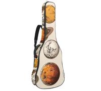 Bolsa para guitarra acústica de tamaño completo, funda acolchada de 1 cm de grosor, impermeable, 40, 41, 42 pulgadas, bonito patrón de calabazas de fantasmas de Halloween, Multicolor 09, 42.9x16.9x4.7