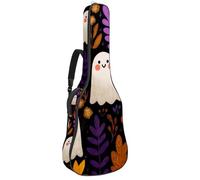 Bolsa para guitarra acústica de tamaño completo, funda acolchada de 1 cm de grosor, impermeable, 40, 41, 42 pulgadas, patrones con bonitos fantasmas, Multicolor 01, 42.9x16.9x4.7 in, Mochila informal