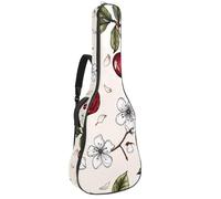 Bolsa para guitarra acústica de tamaño completo, funda acolchada de 1 cm de grosor, impermeable, 40, 41, 42 pulgadas, bonito patrón de calabazas de fantasmas de Halloween, Multicolor 07, 42.9x16.9x4.7