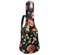 Bolsa para guitarra acústica de tamaño completo, funda acolchada de 1 cm de grosor, impermeable, 40, 41, 42 pulgadas, bonito patrón de calabazas de fantasmas de Halloween, Multicolor 06, 42.9x16.9x4.7