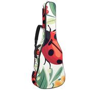 Bolsa para guitarra acústica de tamaño completo, funda acolchada de 1 cm de grosor, impermeable, 40, 41, 42 pulgadas, bonito patrón de calabazas de fantasmas de Halloween, Multicolor 05, 42.9x16.9x4.7