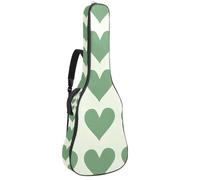 Bolsa para guitarra acústica, funda suave para guitarra con 2 bolsillos y lazo trasero para bajo eléctrico de 40, 41 y 42 pulgadas, bonitos corazones con puntos sobre fondo rosa, Multicolor 10
