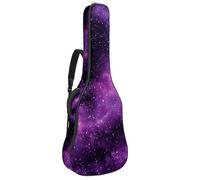 Bolsa para guitarra acústica Mystical Galaxy 109 con 2 bolsillos, correa ajustable para el hombro y colgador trasero, adecuada para guitarras eléctricas, bajos y guitarras clásicas, Galaxia mística