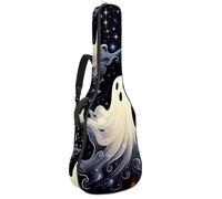 Bolsa para guitarra de 41 pulgadas, correa de hombro ajustable doble, bolsa de concierto para guitarra acústica, funda original de Halloween Boo 13, impermeable, tela Oxford, esponja gruesa, Boo