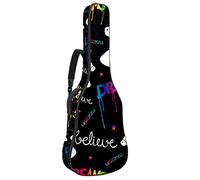 Bolsa para guitarra eléctrica, impermeable, con cremallera, suave, para bajo, acústica y clásica, diseño de unicornios, sueños mágicos