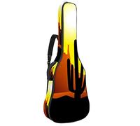 Bolsa para guitarra eléctrica resistente al agua, con cremallera, suave, para bajo, acústica y clásica, con diseño de atardecer en Monument Valley