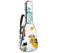 Bolsa para guitarra eléctrica, resistente al agua, con cremallera, suave, para bajo, acústica y clásica, de superanimales, héroes
