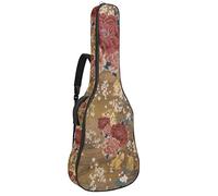 Bolsa para guitarra eléctrica, resistente al agua, con cremallera, suave, para bajo, acústica y clásica, diseño de flores en el mundo
