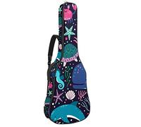 Bolsa para guitarra eléctrica, resistente al agua, con cremallera, suave, para bajo, acústica y clásica, para guitarra eléctrica subacuática, animales marinos
