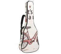 Bolsa para guitarra impermeable con cremallera suave para guitarra, bajo, acústico y clásica, bolsa para guitarra eléctrica, estilo vintage Let's Go For A Ride Bike