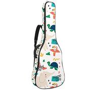 Bolsa para guitarra impermeable con cremallera suave para guitarra, bajo, acústico y clásica, bolsa para guitarra eléctrica Happy Day Toucan Tortuga Elefante Doodle