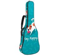 Bolsa para guitarra impermeable con cremallera, suave para guitarra, bajo, acústico y clásica, bolsa para guitarra eléctrica, para perro, cita acuática, para mantenerse feliz