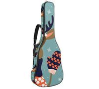 Bolsa para guitarra impermeable con cremallera suave para guitarra, bajo, acústico y clásica, bolsa para guitarra eléctrica, Hello Christmas Raindeer