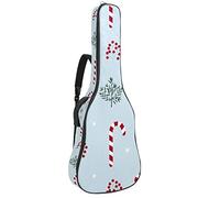 Bolsa para guitarra impermeable con cremallera, suave para guitarra, bajo, acústico y clásica, para guitarra eléctrica, bolsa de Navidad, caramelos, bastones, fondo, diseño plano