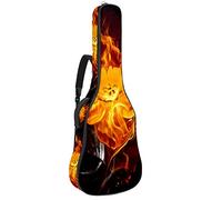 Bolsa para guitarra impermeable con cremallera suave para guitarra, bajo, acústico y clásica, para guitarra eléctrica, bolsa de fuego