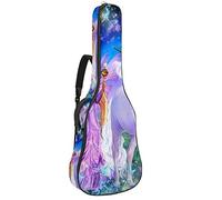 Bolsa para guitarra impermeable con cremallera suave para guitarra, bajo, acústico y clásica, para guitarra eléctrica, unicornio, hada