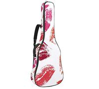 Bolsa para guitarra impermeable con cremallera, suave para guitarra, bajo, acústico y clásica, para guitarra eléctrica, bolsa de besos, diseño de labios sexy