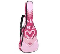 Bolsa para guitarra impermeable con cremallera suave para guitarra, bajo, acústico y clásica, para guitarra eléctrica, con texto en inglés "Be My Valentine", color rojo
