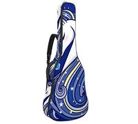 Bolsa para guitarra impermeable con cremallera, suave para guitarra, bajo, acústico y clásica, para guitarra eléctrica, bolsa mágica, hermoso unicornio, rosa azul