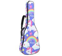 Bolsa para guitarra impermeable con cremallera, suave para guitarra, bajo, acústico y clásica, para guitarra eléctrica, unicornio, arcoíris