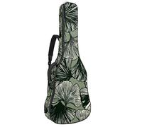 Bolsa para guitarra impermeable con cremallera suave para guitarra, bajo acústico y clásico, diseño de hojas de gingko