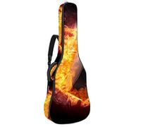 Bolsa para guitarra impermeable con cremallera suave para guitarra, bajo, acústico y clásico, para guitarra eléctrica, hockey sobre hielo con fuego