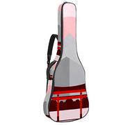 Bolsa para guitarra impermeable con cremallera suave para guitarra, bajo, acústico y clásico, para guitarra eléctrica, santuario japonés rojo