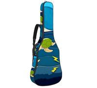 Bolsa para guitarra impermeable con cremallera, suave para guitarra, bajo, acústico y clásico, para guitarra eléctrica, tiburón, ataque, buque, tortuga, ballena, pulpo