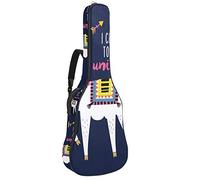 Bolsa para guitarra impermeable con cremallera, suave para guitarra, bajo, acústico y clásico, para guitarra eléctrica, diseño de dibujos animados I Choose To Be A Unicorn Heart Star Arrow Cloud