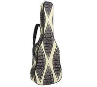 Bolsa para guitarra impermeable con cremallera, suave para guitarra, bajo, acústico y clásico, para guitarra eléctrica, abstracto, dibujo a mano, eje negro