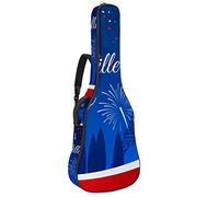 Bolsa para guitarra impermeable con cremallera, suave para guitarra, bajo, acústico y clásico, para guitarra eléctrica, Franch Bastille Day 14 de julio