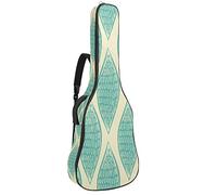 Bolsa para guitarra impermeable con cremallera, suave para guitarra, bajo, acústico y clásico, para guitarra eléctrica, abstracto, dibujo a mano, eje verde