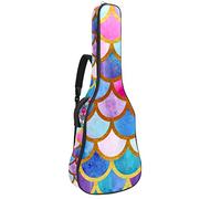Bolsa para guitarra impermeable con cremallera, suave para guitarra, bajo, acústico y clásico, para guitarra eléctrica, báscula de sirena, color rosa