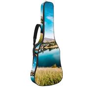 Bolsa para guitarra impermeable con cremallera suave para guitarra, bajo, acústico y clásico, para guitarra eléctrica, puente, cruzando el lago