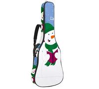 Bolsa para guitarra impermeable con cremallera, suave para guitarra, bajo, acústico y clásico, para guitarra eléctrica, muñeco de nieve escucha música