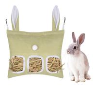 Bolsa para heno de conejo, 1 unidad, saco colgante para animales pequeños, comedero de heno con 2/3 agujeros para chinchillas, hámsteres, cobayas, conejos y mascotas pequeñas