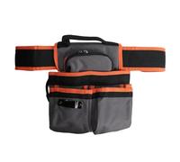 Bolsa para Herramientas, Bolsa para cinturón de Electricista con Abrazadera, Tela Oxford Resistente con múltiples Bolsillos para carpinteros y mejoras para el hogar, Gris, Naranja