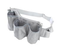 Bolsa para Herramientas de Jardinería, Tejido Oxford 600D 2 Correas Laterales 6 Bolsillos (GREY)