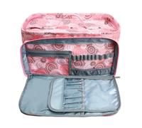 Bolsa para herramientas de tejer Bolsa de almacenamiento cuadrada vacía para tejido, herramienta práctica para lanas, bolso impresión para accesorios y herramientas DIY