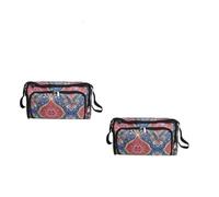 Bolsa para herramientas de tejer Bolsa de almacenamiento for lanas con Hojas arce, bolsa mano for tejer, cuadrada for hilo lana, ganchos ganchillo, agujas(Style C-2pcs)