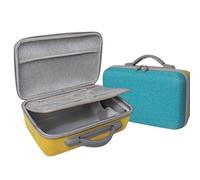 Bolsa para impresora fotográfica Para Liene M100 Impresora de fotos Sticker Mini, estuche de almacenamiento para papel fotográfico con forro de terciopelo suave y bolsillo de malla (Amarillo-azul)