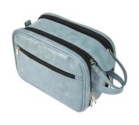 Bolsa para kit de afeitado,Bolsa de artículos de tocador para hombre - Neceser portátil de PU para hombre | Bolsas de tocador de viaje, organizador de artículos de tocador, bolsa de cosméticos para ho